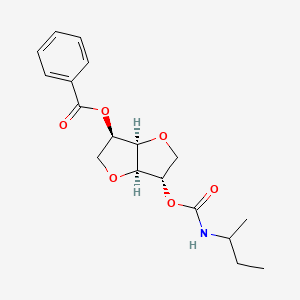 molecular formula C18H23NO6 B10849509 Isosorbide-2-(butylcarbamate)-5-benzoate 