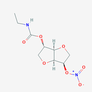 molecular formula C9H14N2O7 B10849516 Isosorbide-2-(ethylcarbamate)-5-mononitrate 