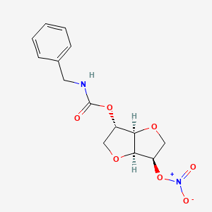 molecular formula C14H16N2O7 B10849538 Isosorbide-2-(benzylcarbamate)-5-mononitrate 