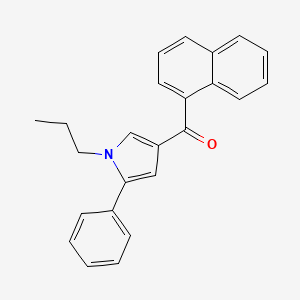molecular formula C24H21NO B10849608 naphthalen-1-yl(5-phenyl-1-propyl-1H-pyrrol-3-yl)methanone 