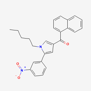 molecular formula C26H24N2O3 B10849668 naphthalen-1-yl(5-(3-nitrophenyl)-1-pentyl-1H-pyrrol-3-yl)methanone 