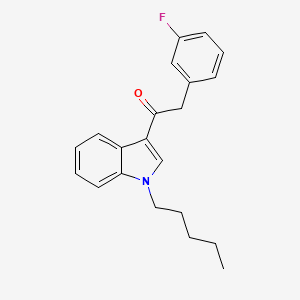 molecular formula C21H22FNO B10849695 2-(3-fluorophenyl)-1-(1-pentyl-1H-indol-3-yl)ethanone 