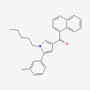 molecular formula C27H27NO B10849703 naphthalen-1-yl(1-pentyl-5-m-tolyl-1H-pyrrol-3-yl)methanone 