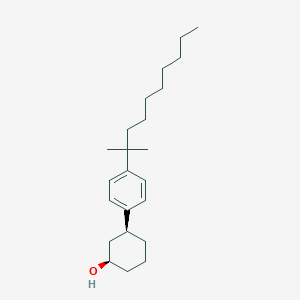 molecular formula C23H38O B10849742 (1R,3S)-3-[4-(2-methyldecan-2-yl)phenyl]cyclohexan-1-ol 