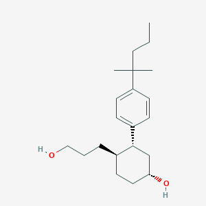 molecular formula C21H34O2 B10849752 (1R,3R,4R)-4-(3-hydroxypropyl)-3-[4-(2-methylpentan-2-yl)phenyl]cyclohexan-1-ol 