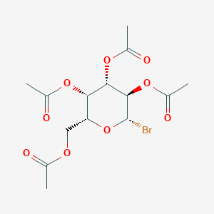 molecular formula C14H19BrO9 B108499 1-Bromo-2,3,4,6-tetra-acetyl-beta-D-galactoside CAS No. 19285-38-2