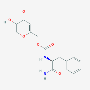 molecular formula C16H16N2O6 B10849906 Kojic acid-phenylalanine amide 