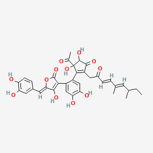 molecular formula C35H34O12 B10849993 Kodaistatin C 
