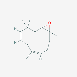 molecular formula C15H24O B010850 (4E,7E)-1,5,9,9-Tetramethyl-12-oxabicyclo[9.1.0]dodeca-4,7-diene CAS No. 19888-33-6