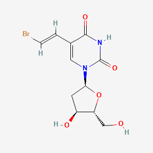molecular formula C11H13BrN2O5 B10850042 L-5-(bromovinyl)deoxyuridine 