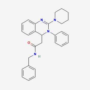 molecular formula C28H30N4O B10850055 N-benzyl-2-(3-phenyl-2-(piperidin-1-yl)-3,4-dihydroquinazolin-4-yl)acetamide 