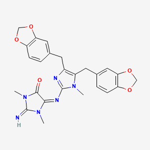 molecular formula C25H24N6O5 B10850139 Leucettamidine 