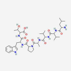 molecular formula C39H60N8O9 B10850267 H-DL-Leu-DL-Val-DL-Val-DL-Ala-DL-Pro-DL-Trp-DL-xiThr-OH 