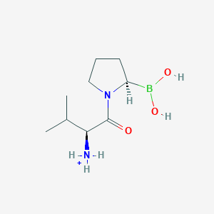 molecular formula C9H20BN2O3+ B10850290 L-Val-L-boroPro 