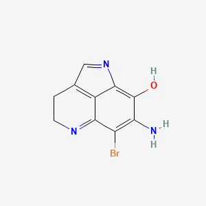 molecular formula C10H8BrN3O B10850306 makaluvamine N 