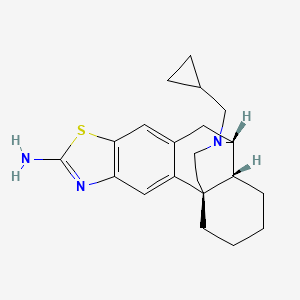 molecular formula C21H27N3S B10850346 Aminothiazolo-N-Cyclopropylmorphinan 