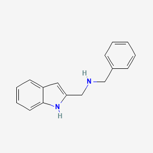 molecular formula C16H16N2 B10850573 N-((1H-indol-2-yl)methyl)(phenyl)methanamine 