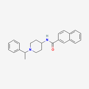 molecular formula C24H26N2O B10850607 N-(1-(1-phenylethyl)piperidin-4-yl)-2-naphthamide 