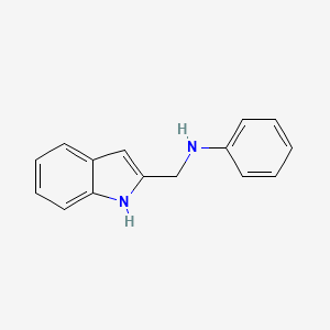 molecular formula C15H14N2 B10850641 N-(1H-Indol-2-ylmethyl)-N-phenylamine 