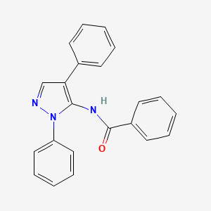 molecular formula C22H17N3O B10850665 N-(1,4-diphenyl-1H-pyrazol-5-yl)benzamide 