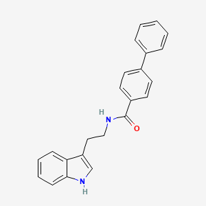 molecular formula C23H20N2O B10850672 N-(2-(1H-Indol-3-yl)ethyl)biphenyl-4-carboxamide 