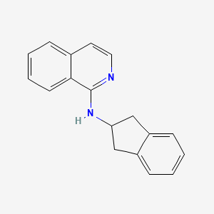 molecular formula C18H16N2 B10850688 N-(2,3-dihydro-1H-inden-2-yl)isoquinolin-1-amine 