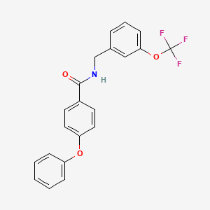 molecular formula C21H16F3NO3 B10850874 N-(3-(trifluoromethoxy)benzyl)-4-phenoxybenzamide 