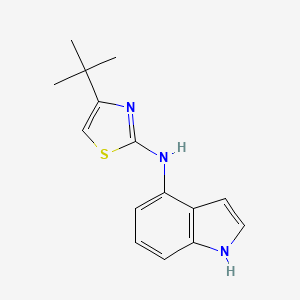 molecular formula C15H17N3S B10851062 N-(4-tert-butylthiazol-2-yl)-1H-indol-4-amine 