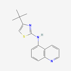 molecular formula C16H17N3S B10851081 N-(4-tert-butylthiazol-2-yl)quinolin-5-amine 