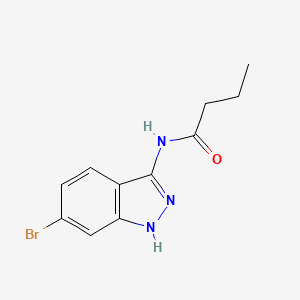 molecular formula C11H12BrN3O B10851156 N-(6-bromo-1H-indazol-3-yl)butyramide 