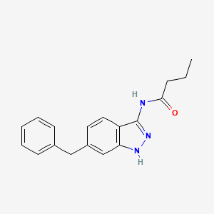 molecular formula C18H19N3O B10851161 N-(6-benzyl-1H-indazol-3-yl)butyramide 