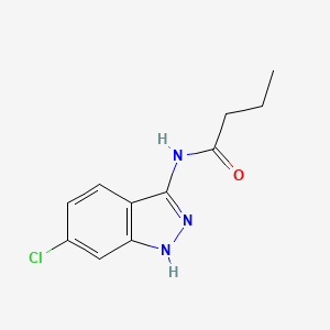 molecular formula C11H12ClN3O B10851165 N-(6-chloro-1H-indazol-3-yl)butyramide 