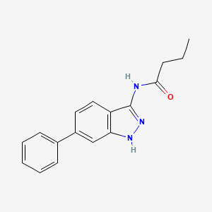 molecular formula C17H17N3O B10851179 N-(6-phenyl-1H-indazol-3-yl)butyramide 