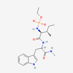 molecular formula C20H30N4O5P- B10851182 N-(Ethylphosphoryl)-L-isoleucyl-L-Trp-NHCH3 