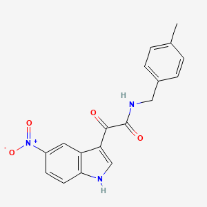 molecular formula C18H15N3O4 B10851227 N-(p-methylbenzyl)-5-nitroindol-3-ylglyoxylamide 
