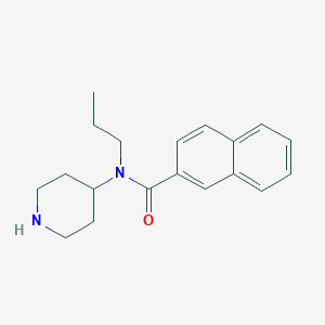 molecular formula C19H24N2O B10851239 N-(piperidin-4-yl)-N-propyl-2-naphthamide 