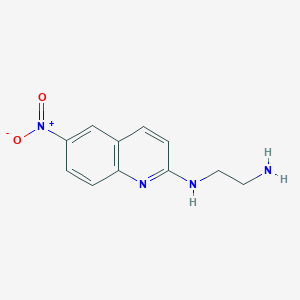 molecular formula C11H12N4O2 B10851258 N*1*-(6-Nitro-quinolin-2-yl)-ethane-1,2-diamine 
