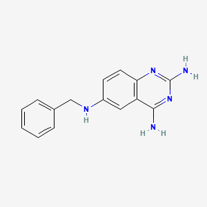 molecular formula C15H15N5 B10851269 N*6*-Benzyl-quinazoline-2,4,6-triamine 