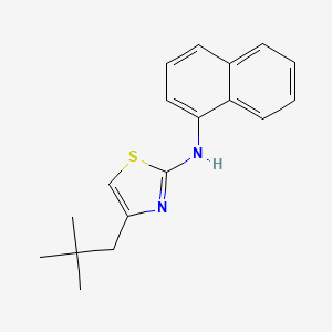 molecular formula C18H20N2S B10851270 N-(naphthalen-1-yl)-4-neopentylthiazol-2-amine 