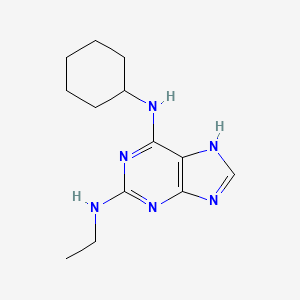 molecular formula C13H20N6 B10851284 N*6*-Cyclohexyl-N*2*-ethyl-9H-purine-2,6-diamine 