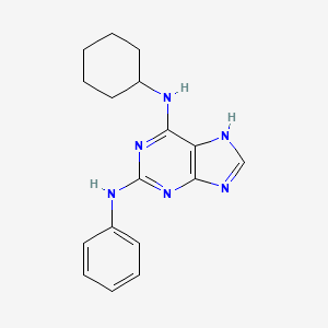 molecular formula C17H20N6 B10851286 N*6*-Cyclohexyl-N*2*-phenyl-9H-purine-2,6-diamine 