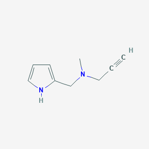 molecular formula C9H12N2 B10851354 N-methyl,N-(propargyl),N-(pyrrol-2-ylmethyl)amine 