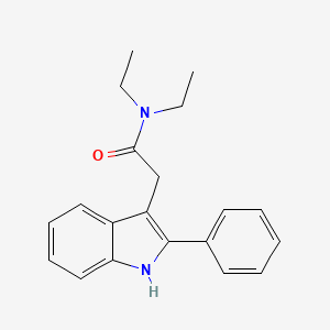 molecular formula C20H22N2O B10851356 N,N-Diethyl-2-(2-phenyl-1H-indol-3-yl)-acetamide 