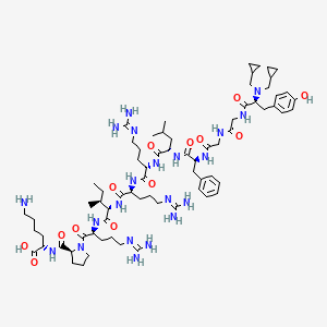 molecular formula C71H115N21O13 B10851364 N,N-diCPM[D-Pro-10]Dyn A-(1-11) 