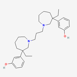 molecular formula C31H46N2O2 B10851377 3-[3-Ethyl-1-[3-[3-ethyl-3-(3-hydroxyphenyl)azepan-1-yl]propyl]azepan-3-yl]phenol 