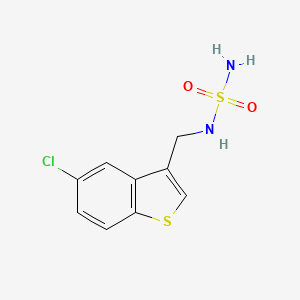 molecular formula C9H9ClN2O2S2 B10851385 N-[(5-chloro-1-benzothien-3-yl)methyl]sulfamide 