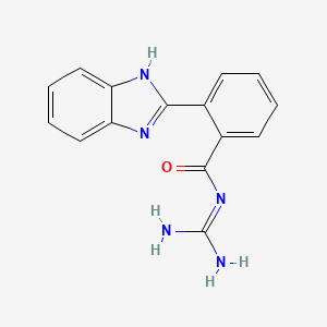 molecular formula C15H13N5O B10851405 N-[2-(1H-benzoimidazol-2-yl)-benzoyl]-guanidine 