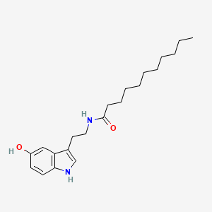 molecular formula C21H32N2O2 B10851407 N-[2-(5-hydroxy-1H-indol-3-yl)ethyl]undecanamide 