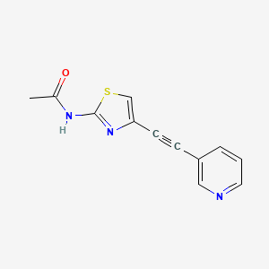 molecular formula C12H9N3OS B10851410 N-[4-(3-pyridylethynyl)-2-thiazolyl]acetamide 