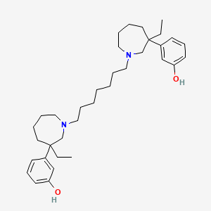 molecular formula C35H54N2O2 B10851448 3-[3-Ethyl-1-[7-[3-ethyl-3-(3-hydroxyphenyl)azepan-1-yl]heptyl]azepan-3-yl]phenol 
